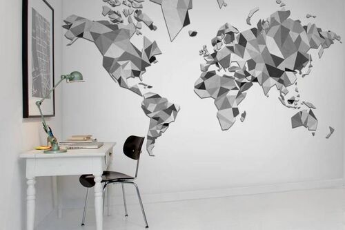 Mural Maps Triangle Land Graphic