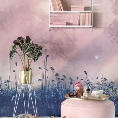 Mural Dusty Pink Pink Dawn